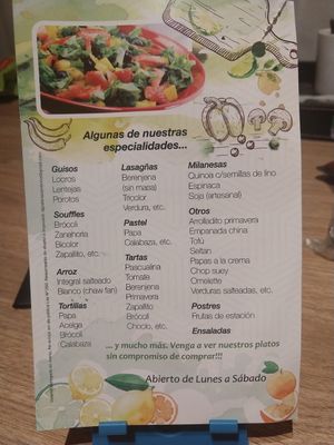 Flyer from restaurant at Sabó  in Buenos Aires