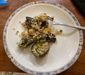 Here is part of my meal, plated at my hotel room at Sabó  in Buenos Aires
