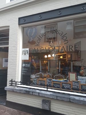 Front and entrance at Cafe Voltaire in Den Bosch