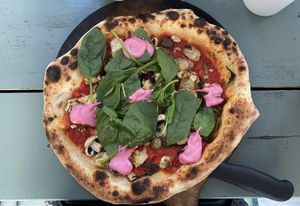 Pizza „Vegan Love"  at Zollhaus Pankow in Berlin