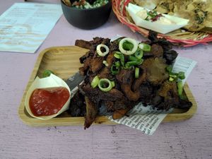 Suya Shrooms (Pilze, mariniert- my favorite) at Fankaasoo  in Groningen