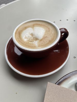 Cappuccino with oat milkk  at Café 22 in Mallorca