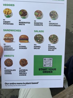 Menu  at Kernel in New York City