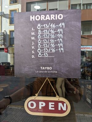 Hours at Taybo Coffee & Bakery - Maybe closed in Malaga