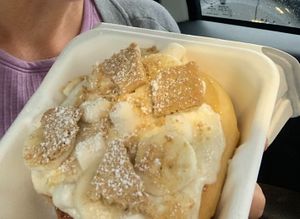 Banana Cream Pie Cinnamon Roll!!  at Cinnaholic  in Herndon