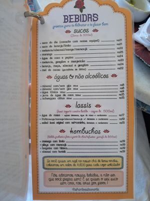 Cardápio at Shanti  in Salvador