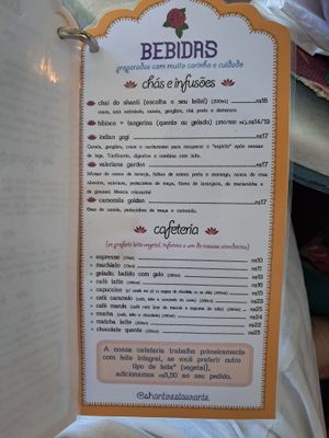 Cardápio at Shanti  in Salvador