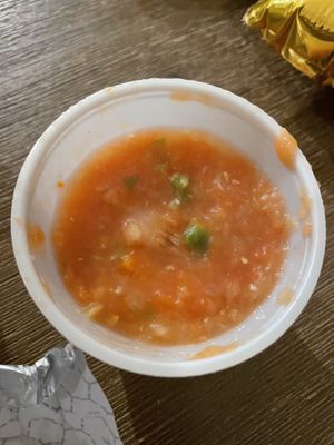 the best hot salsa  at Mucho Burrito in Edmonton