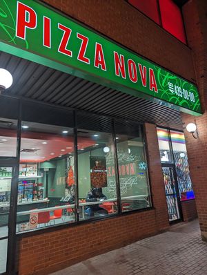 Outside at Pizza Nova - Church St in Toronto