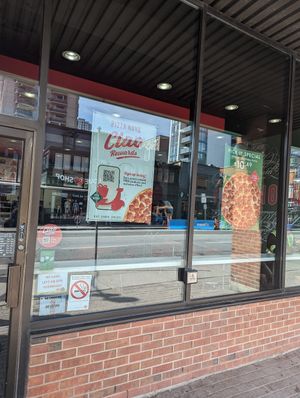 Outside at Pizza Nova - Church St in Toronto