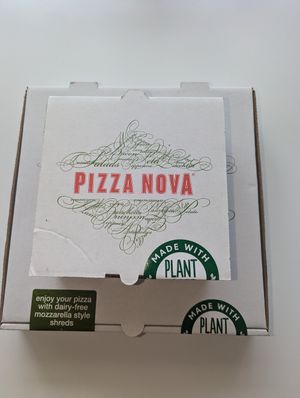Packaging at Pizza Nova - Church St in Toronto