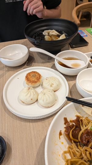 Bao's and corner of noodles at Songyuelou in Shanghai