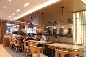 The interior of the restaurant at Songyuelou in Shanghai