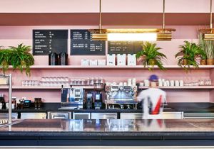 MoMu Café is a welcoming meeting place for everyone. A place to work, study, and meet people for visitors, passers-by, and the whole neighbourhood. © Stany Dederen at MoMu Café in Antwerpen