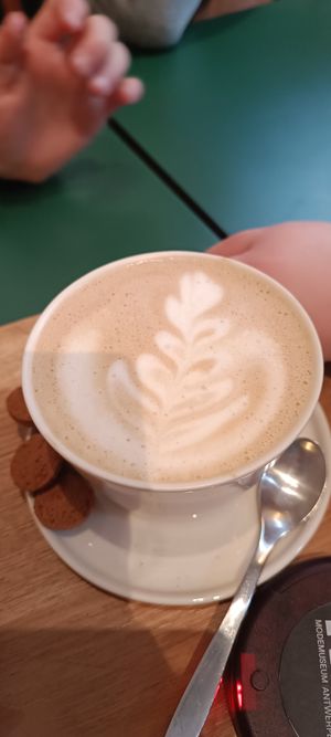 Cappuccino at MoMu Café in Antwerpen