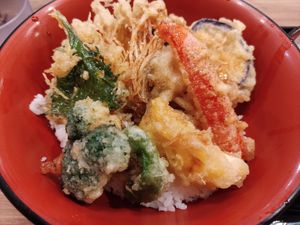 Vegetable tempura at Kyoto Soba-Morihei in Kyoto