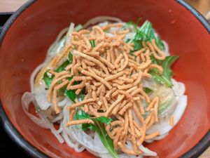 Soba side salad at Kyoto Soba-Morihei in Kyoto