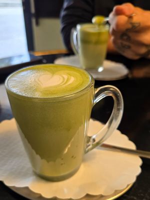 Matcha Latte at Kaffee Klatsch in Brig