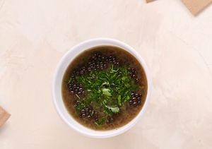 You can find the most comforting lentil soup every day! Don’t forget to put a good amount of harissa!  at Hijo de Pita in Bogota