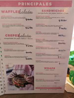 Menu page 4 at La Panera Rosa in Asuncion