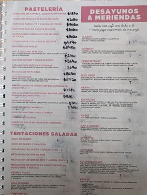 Menu page 8 at La Panera Rosa in Asuncion