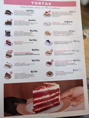 Menu page 10 at La Panera Rosa in Asuncion
