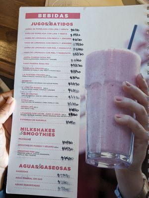 Menu page 11 at La Panera Rosa in Asuncion