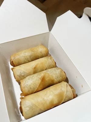 Vegan spring rolls at Hi Thai in East London