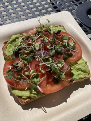 Microgreens Avocado Toast  at Wow Wow Lemonade Stand in El Dorado Hills