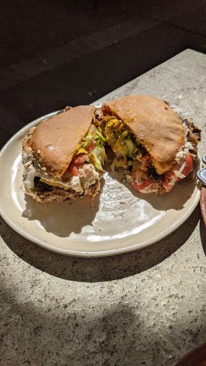 Burger at Los Loosers in Mexico City