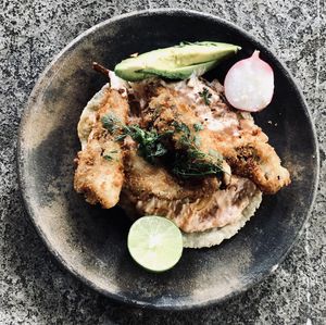 Fish taco at Los Loosers in Mexico City