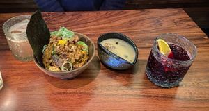 Natto rice + miso soup  at Los Loosers in Mexico City