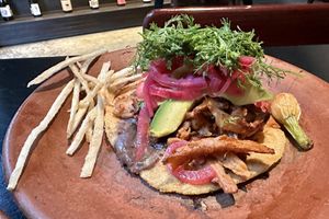 Mushroom tacos  at Los Loosers in Mexico City