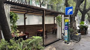 Four tables outside when the weather is good  at Los Loosers in Mexico City