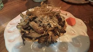 Enoki with molé! 😋  at Los Loosers in Mexico City