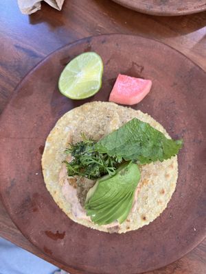 taco fish  at Los Loosers in Mexico City