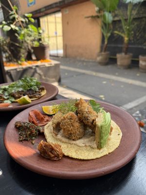 “Faux fish” taco   at Los Loosers in Mexico City