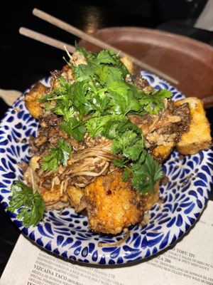 Tofu frito   at Los Loosers in Mexico City