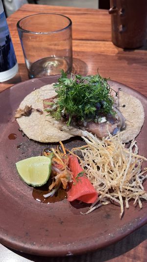 Watermelon “ham” taco  at Los Loosers in Mexico City