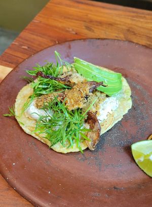 Fish taco at Los Loosers in Mexico City