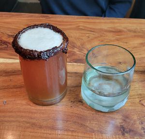 Their version of a michelada at Los Loosers in Mexico City