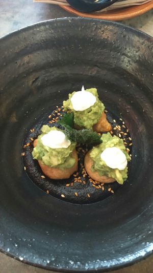 Guacamole tempura at Los Loosers in Mexico City