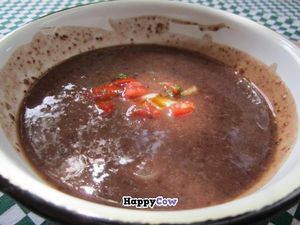 black bean soup at Los Loosers in Mexico City