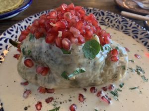 Chile en nogada at Los Loosers in Mexico City