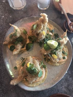 Fish tacos at Los Loosers in Mexico City