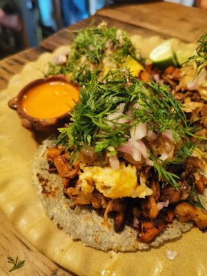 Tacos, main course, selection of 3 at Los Loosers in Mexico City