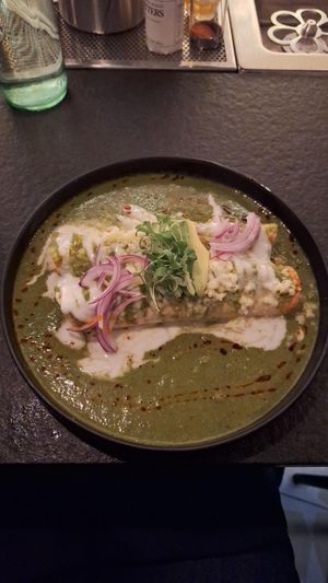 Grilled chick'n enchiladas at Sentir in New York City