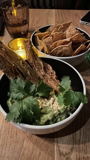 Guacamole and tofu chicharrón  at Sentir in New York City