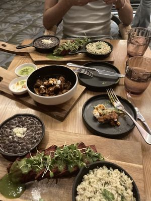 Buffalo Winga, Steak, beans,   at Sentir in New York City