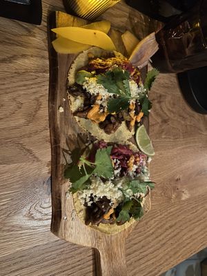 Adobo Oyster Mushroom Tacos  at Sentir in New York City